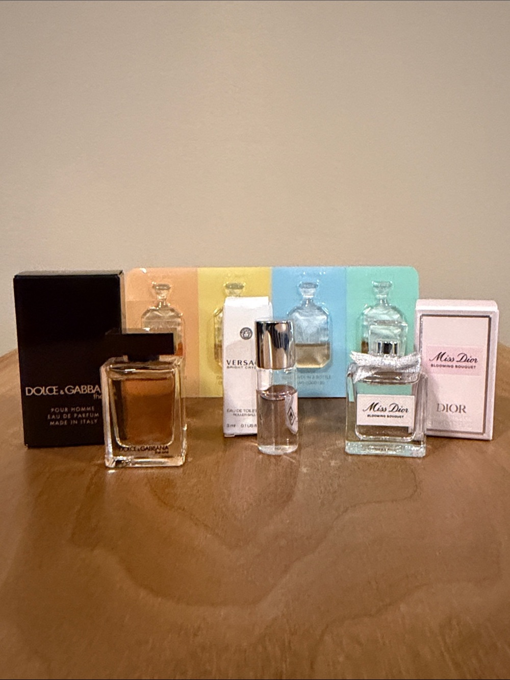 Miss Dior, Versace Bright Crystal & Dolce & Gabbana the one Men’s